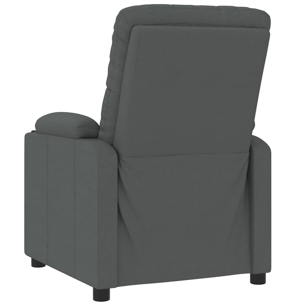 Recliner Chair Dark Grey Fabric