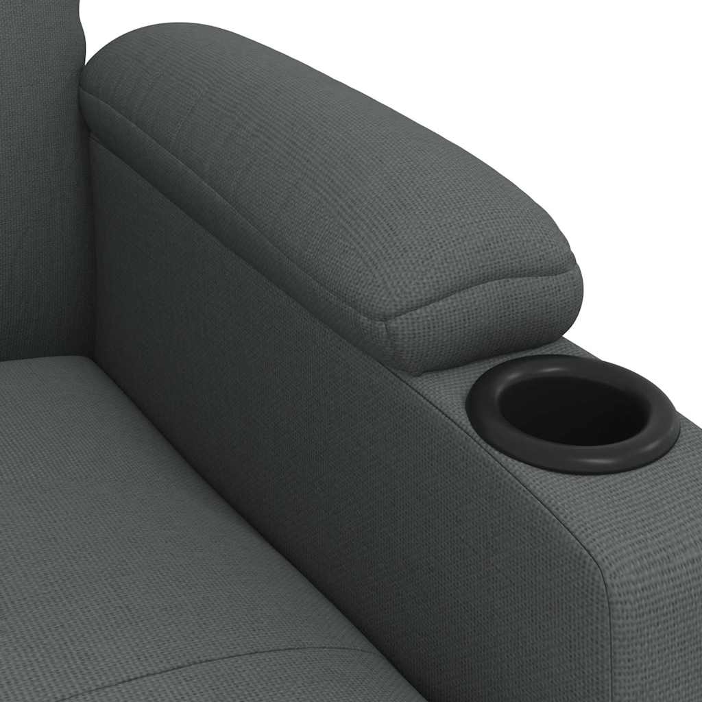 Recliner Chair Dark Grey Fabric