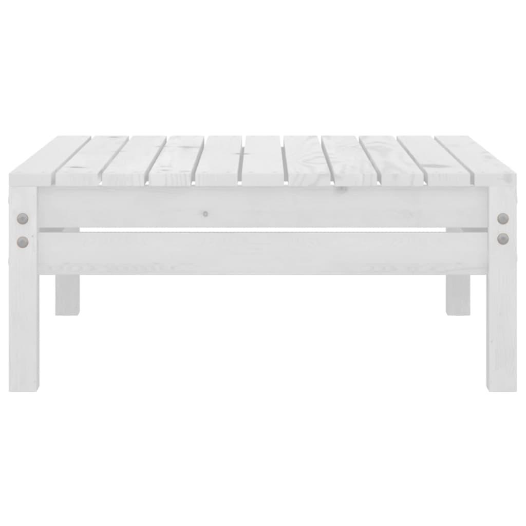 4 Piece Garden Lounge Set White Solid Pinewood