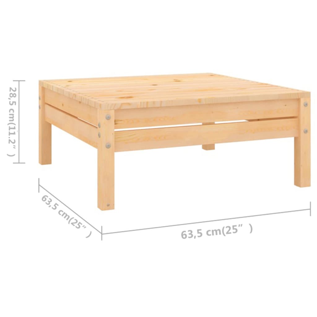 7 Piece Garden Lounge Set Solid Pinewood