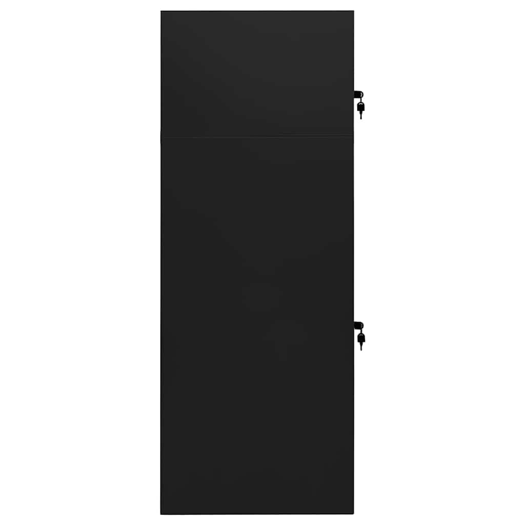 Saddle Cabinet Black 53x53x140 cm Steel