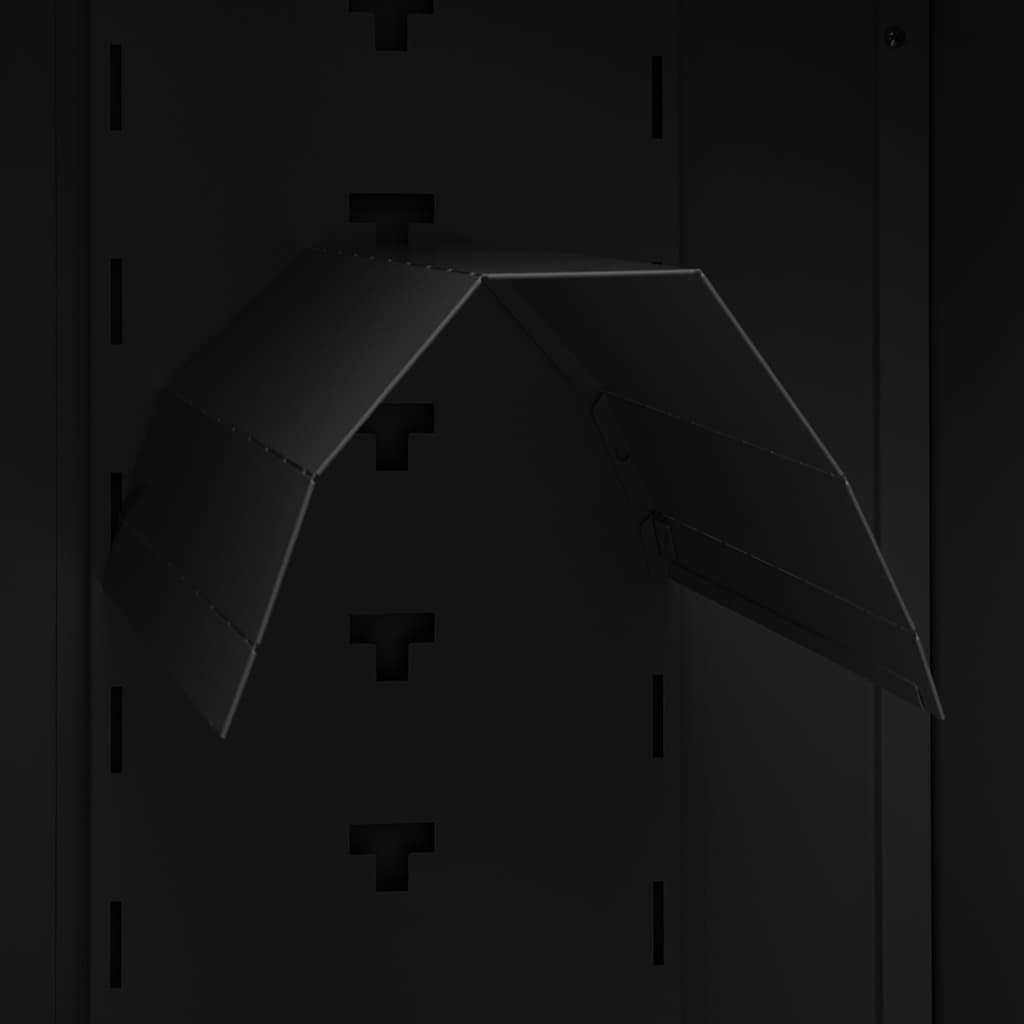 Saddle Cabinet Black 53x53x140 cm Steel
