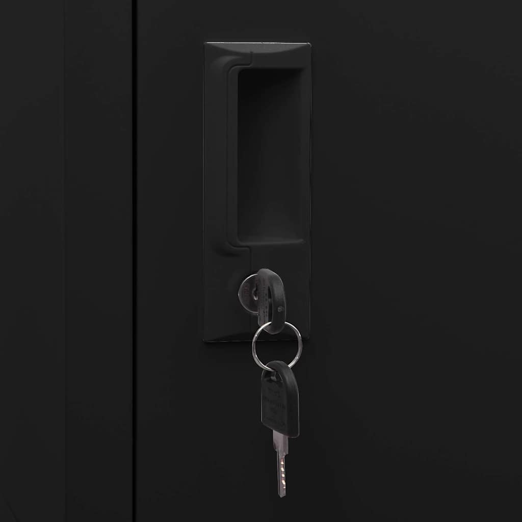 Saddle Cabinet Black 53x53x140 cm Steel