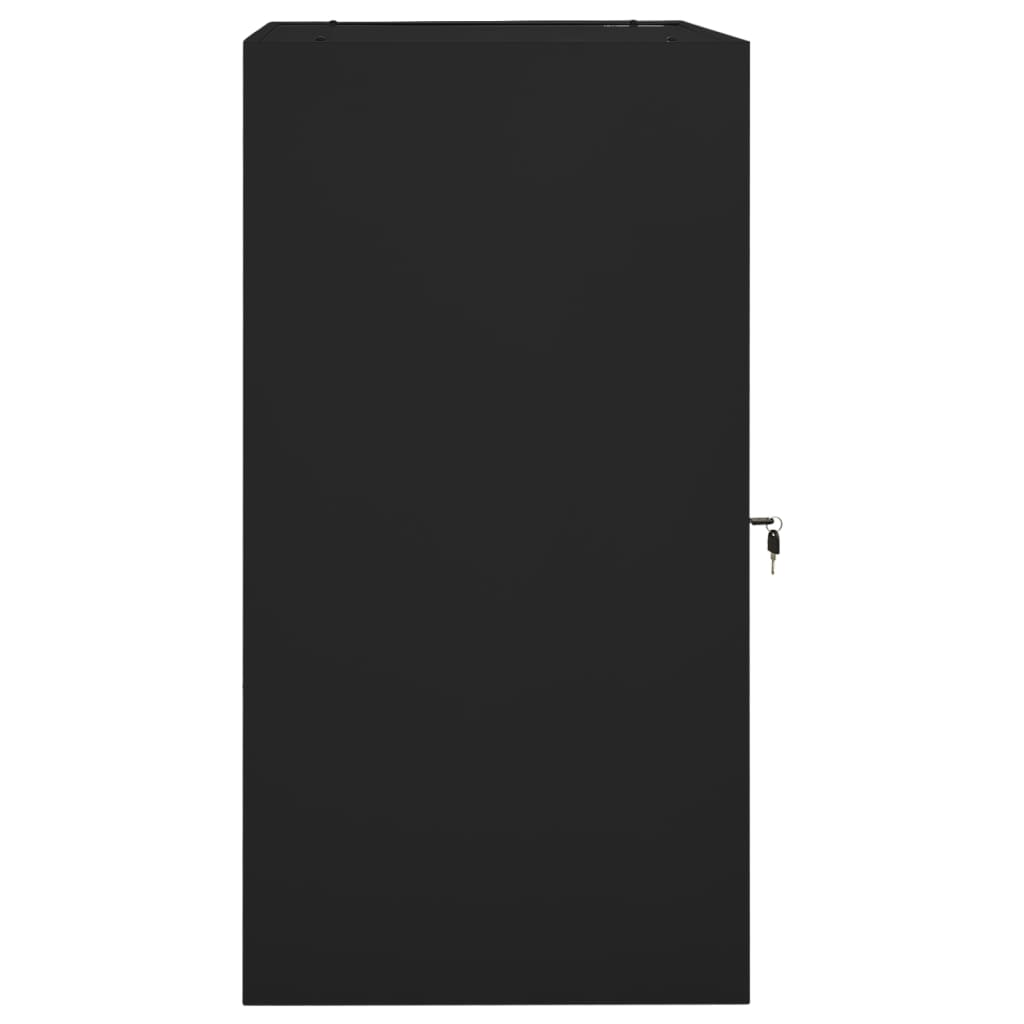 Saddle Cabinet Black 53x53x105 cm Steel