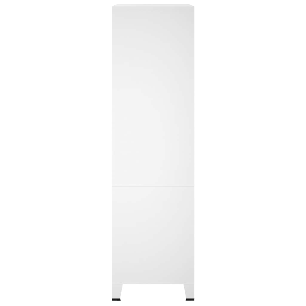 Industrial Wardrobe White 90x50x180 cm Metal