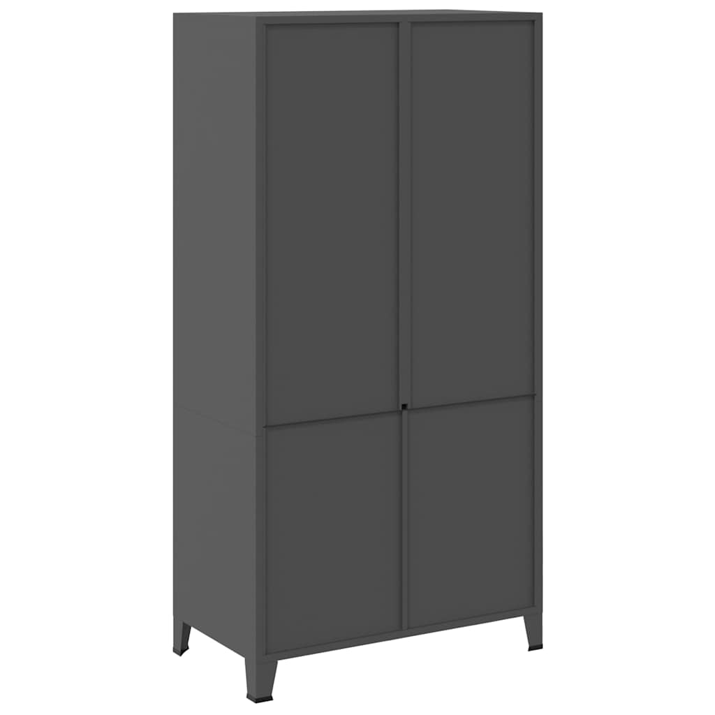 Industrial Wardrobe Anthracite 90x50x180 cm Metal