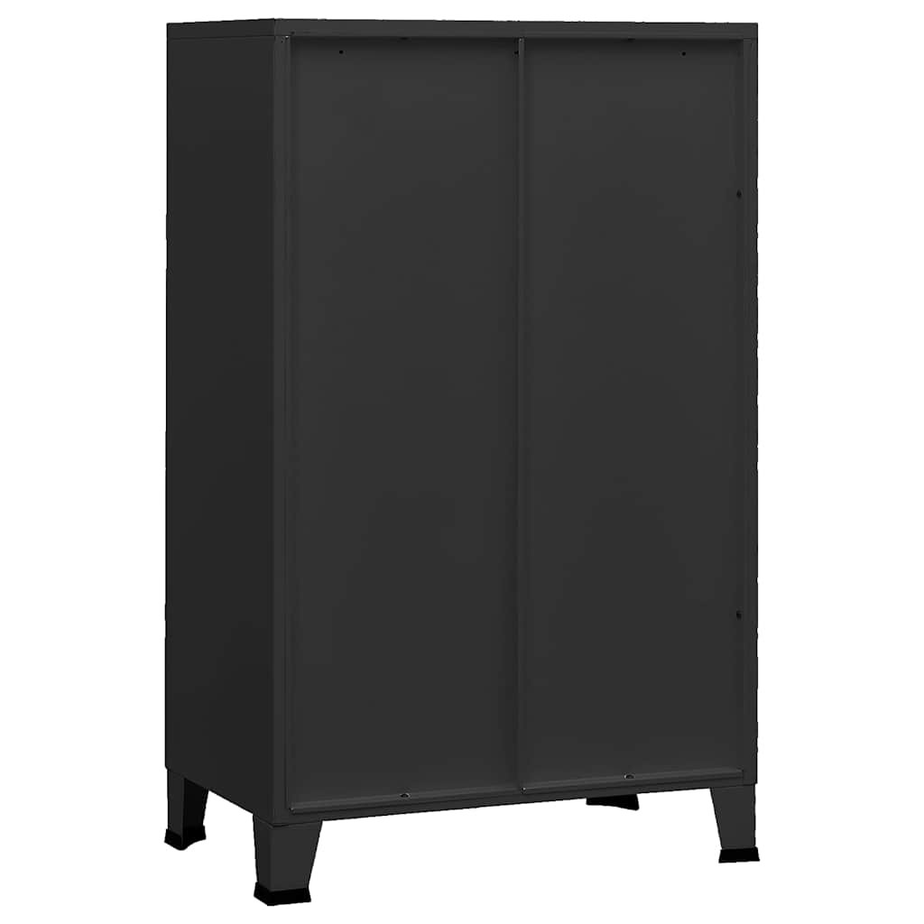 Industrial Storage Chest Black 70x40x115 cm Metal