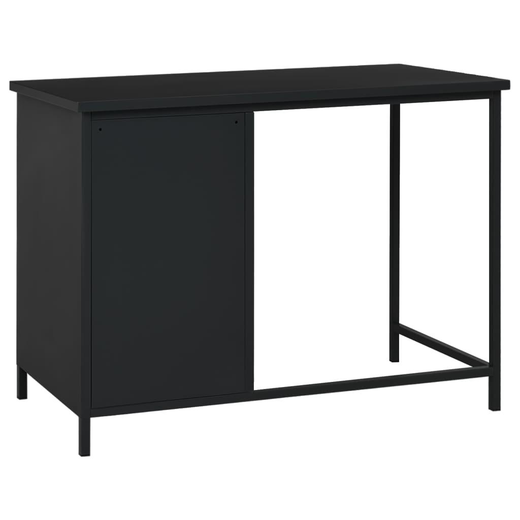 Industrial Desk with Drawers Black 105x52x75 cm Steel