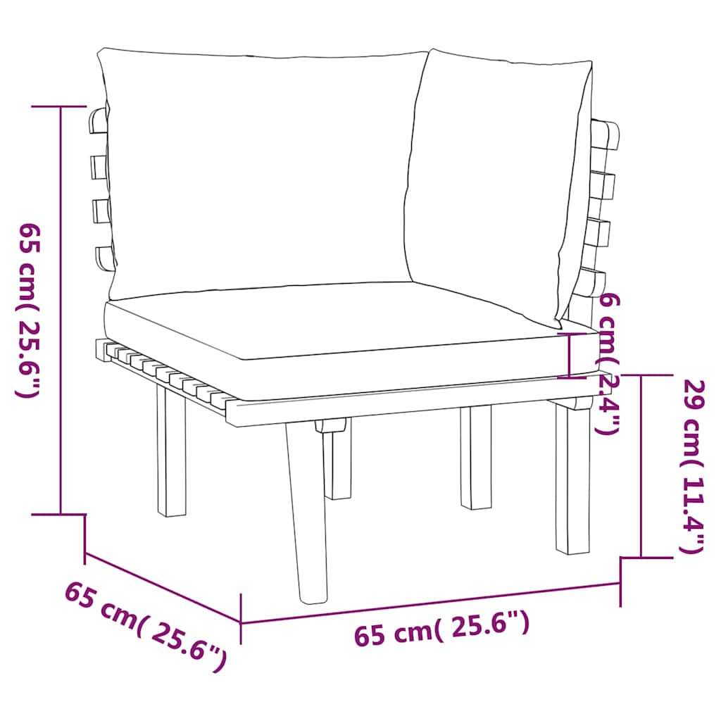 12 Piece Garden Lounge Set with Cushions Solid Wood Acacia