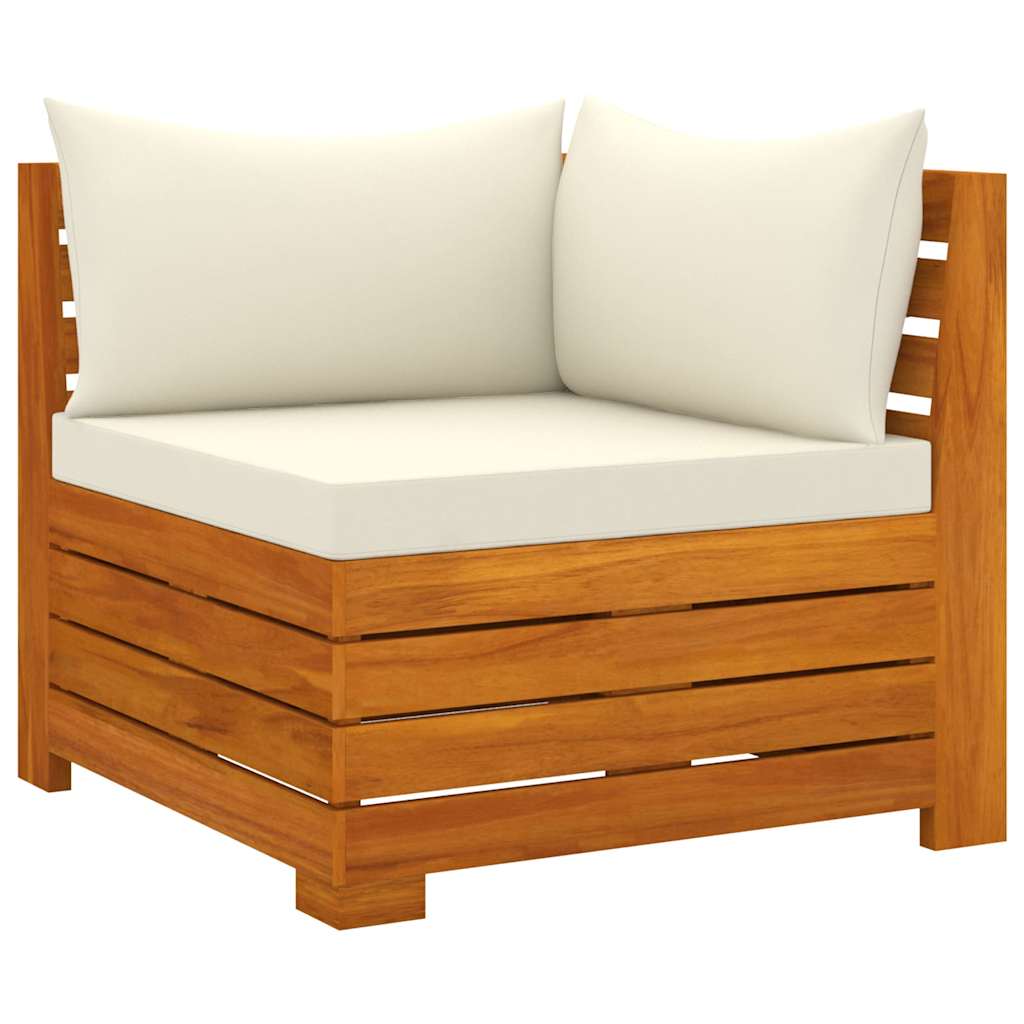 2-Seater Garden Sofa with Cushions Solid Acacia Wood