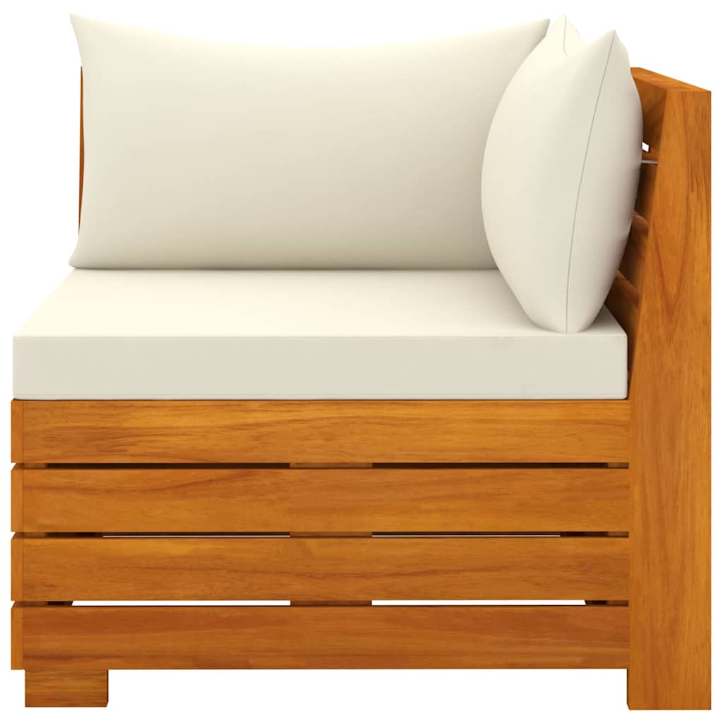 2-Seater Garden Sofa with Cushions Solid Acacia Wood