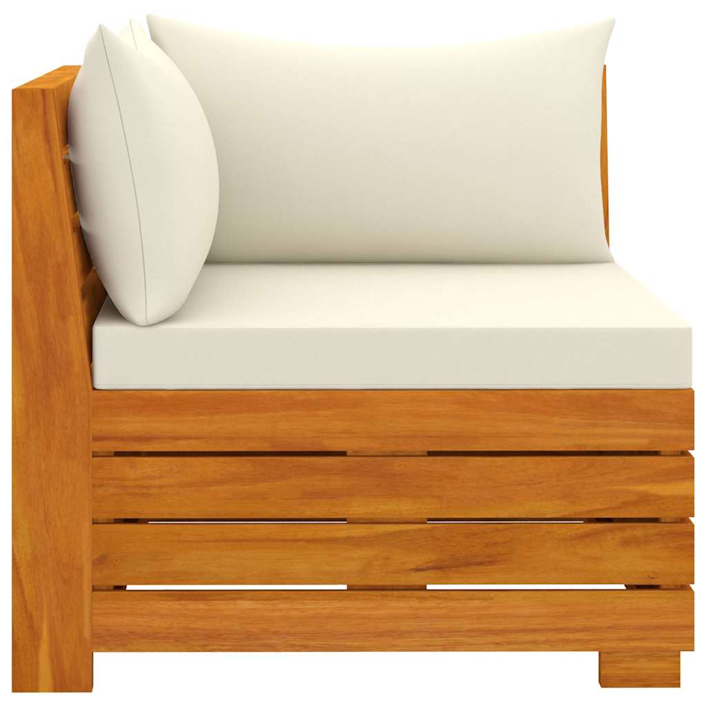 2-Seater Garden Sofa with Cushions Solid Acacia Wood