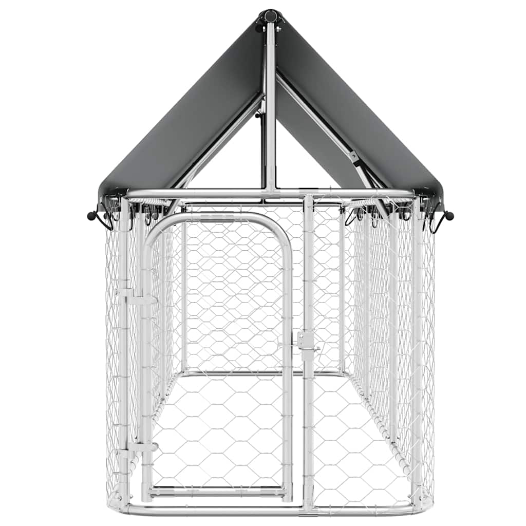 Outdoor Dog Kennel with Roof 400x100x150 cm