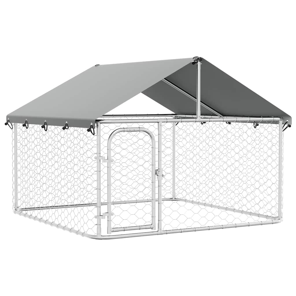 Outdoor Dog Kennel with Roof 200x200x150 cm