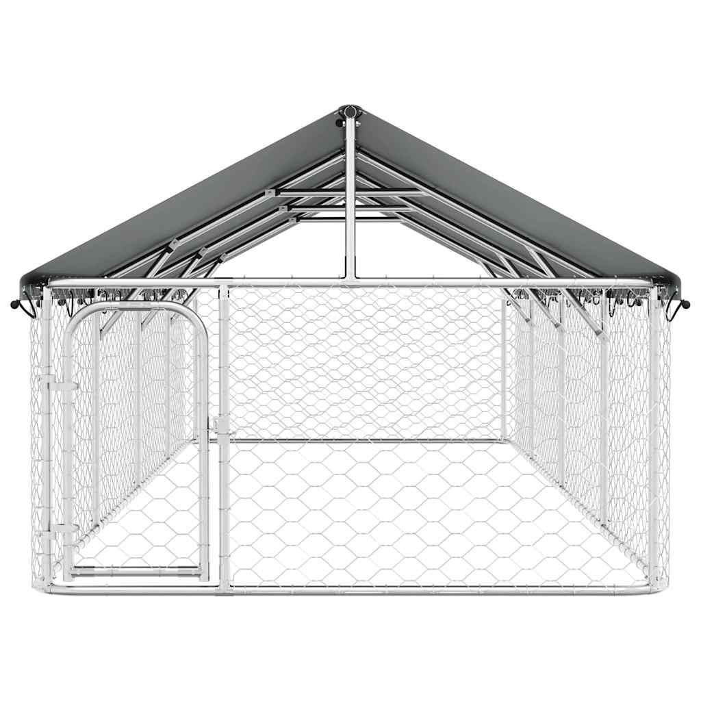 Outdoor Dog Kennel with Roof 400x200x150 cm