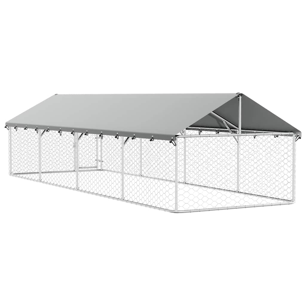 Outdoor Dog Kennel with Roof 600x200x150 cm