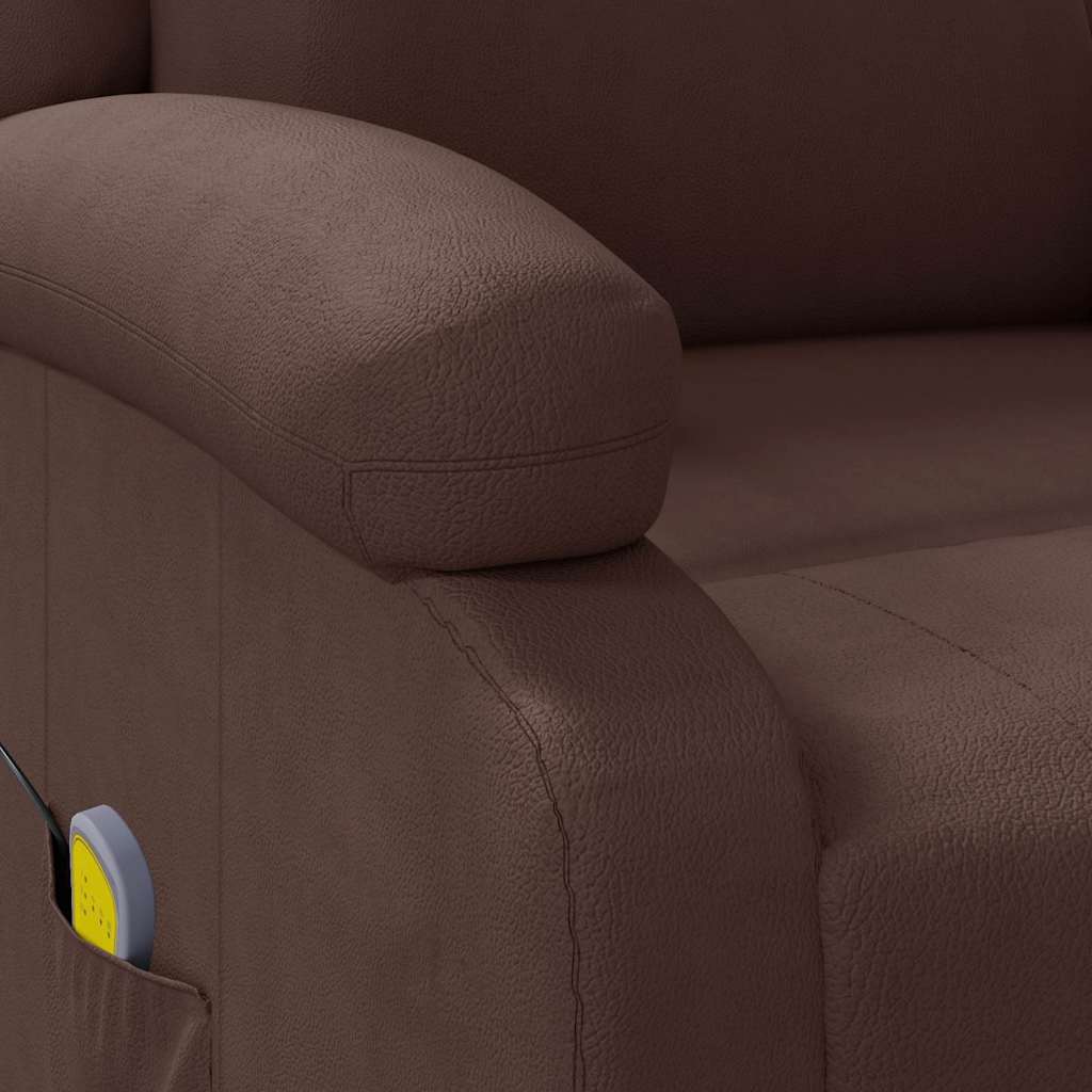 Massage Chair Brown Faux Leather