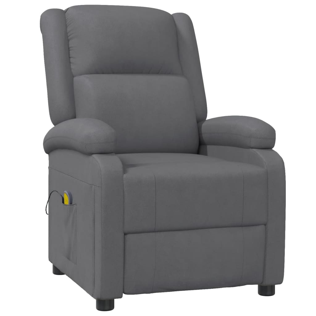 Massage Chair Grey Faux Leather