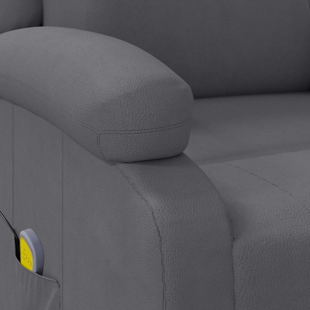 Massage Chair Grey Faux Leather