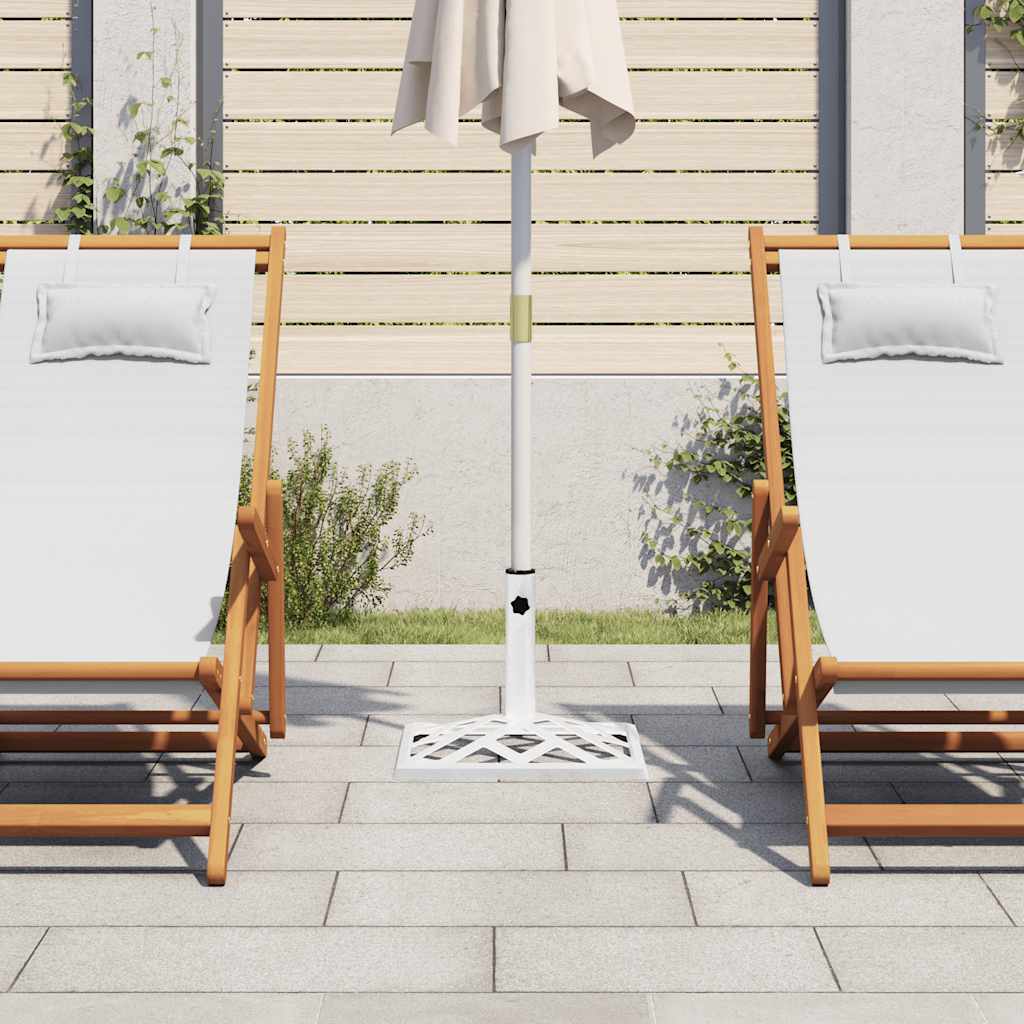 Umbrella Base White 44x44x31 cm Cast Iron