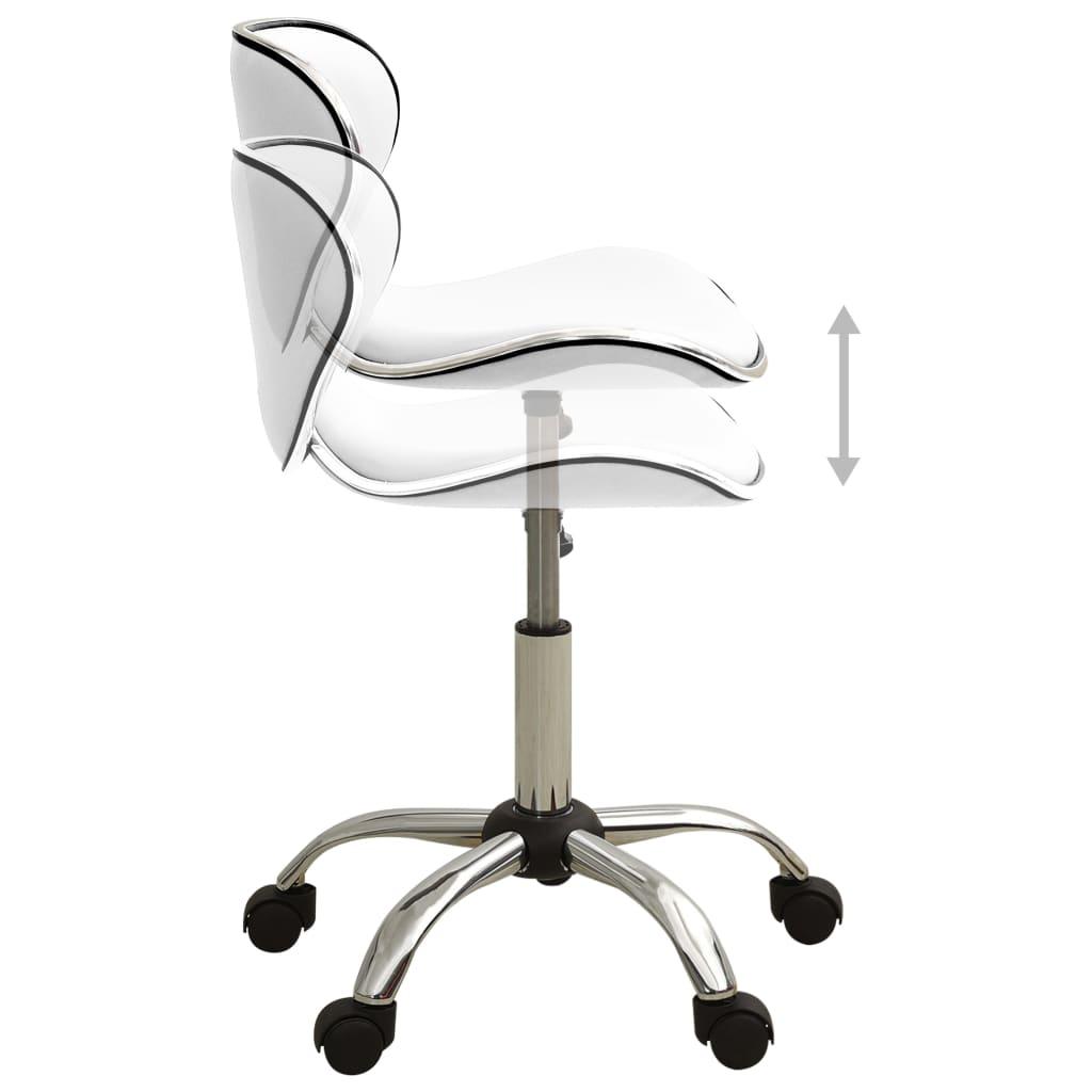 Office Chair White Faux Leather