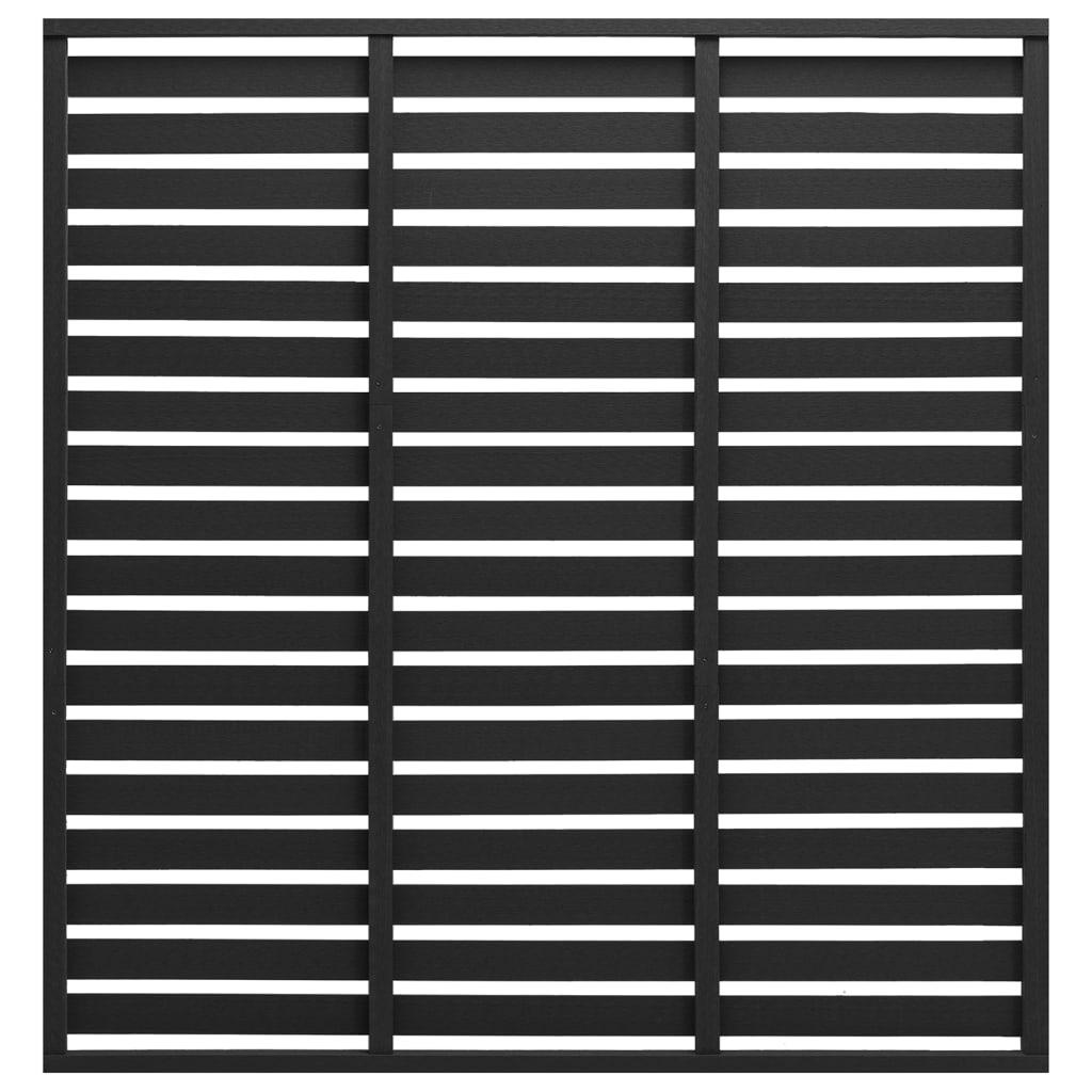 Fence Panel WPC 180x180 cm Black