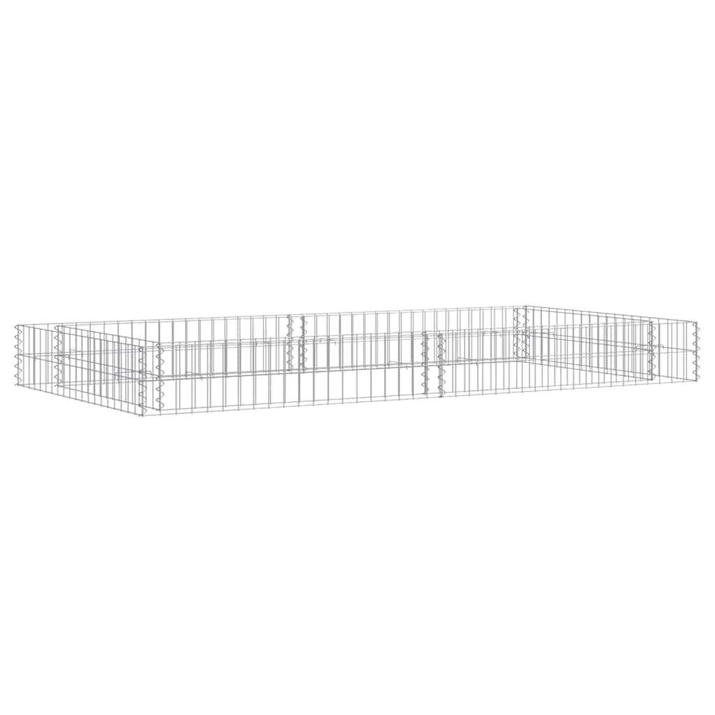 Gabion Raised Bed Galvanised Steel 200x100x20 cm