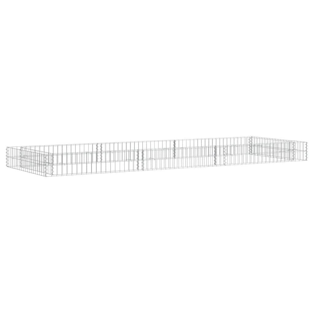 Gabion Raised Bed Galvanised Steel 300x100x20 cm