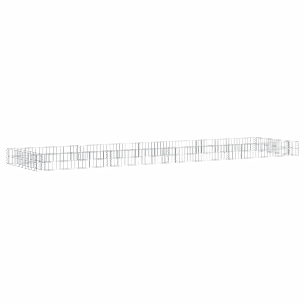 Gabion Raised Bed Galvanised Steel 400x100x20 cm