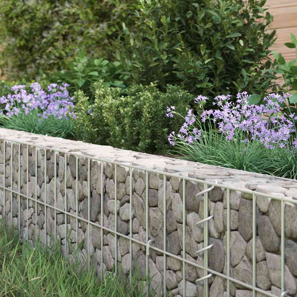Gabion Raised Bed Galvanised Steel 400x100x20 cm