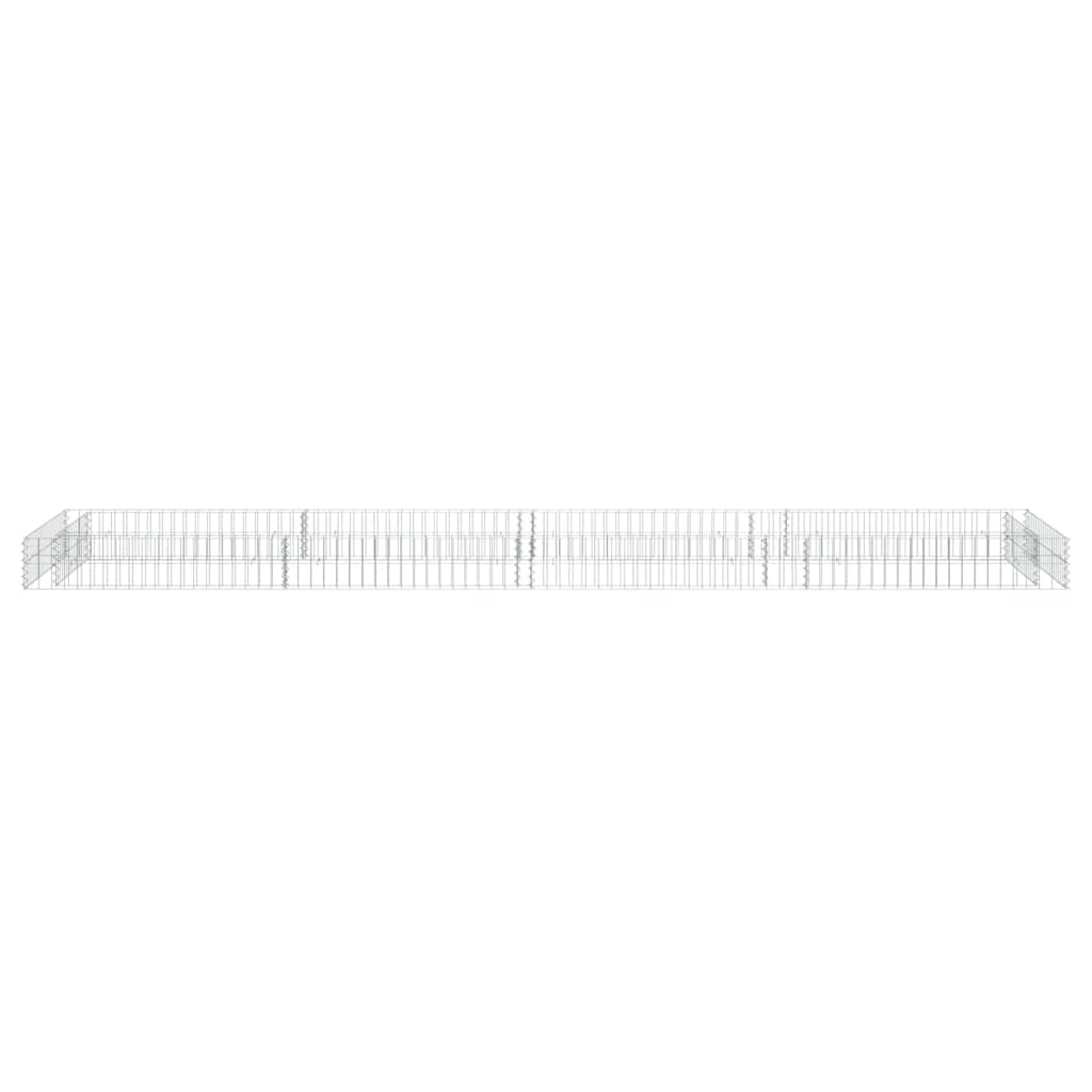 Gabion Raised Bed Galvanised Steel 400x100x20 cm