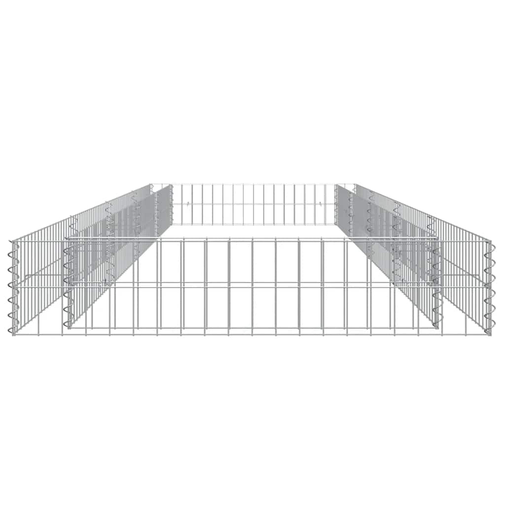 Gabion Raised Bed Galvanised Steel 400x100x20 cm