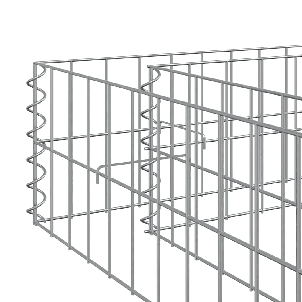 Gabion Raised Bed Galvanised Steel 400x100x20 cm
