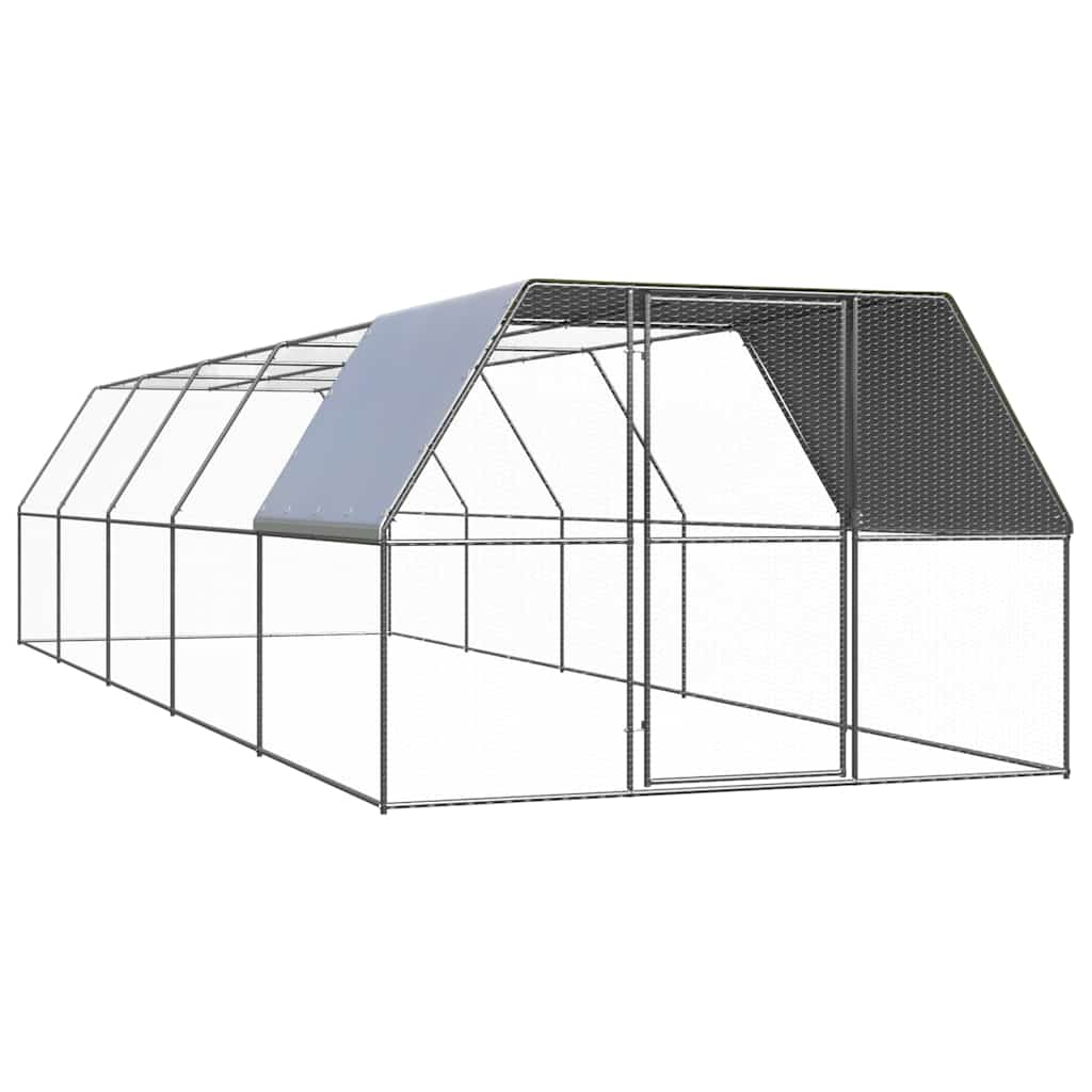 Outdoor Chicken Cage 3x10x2 m Galvanised Steel