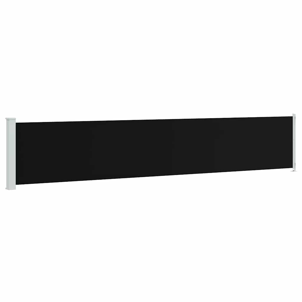 Patio Retractable Side Awning 117x600 cm Black