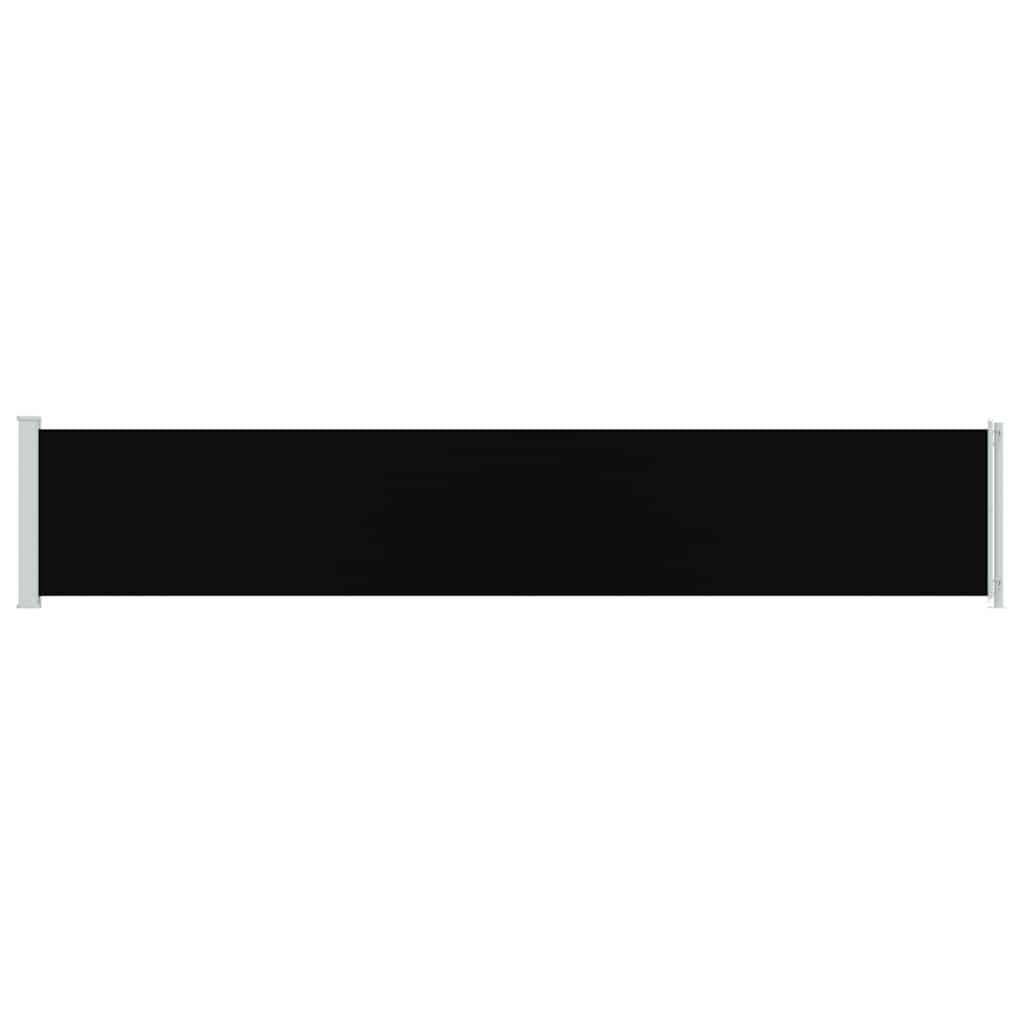 Patio Retractable Side Awning 117x600 cm Black