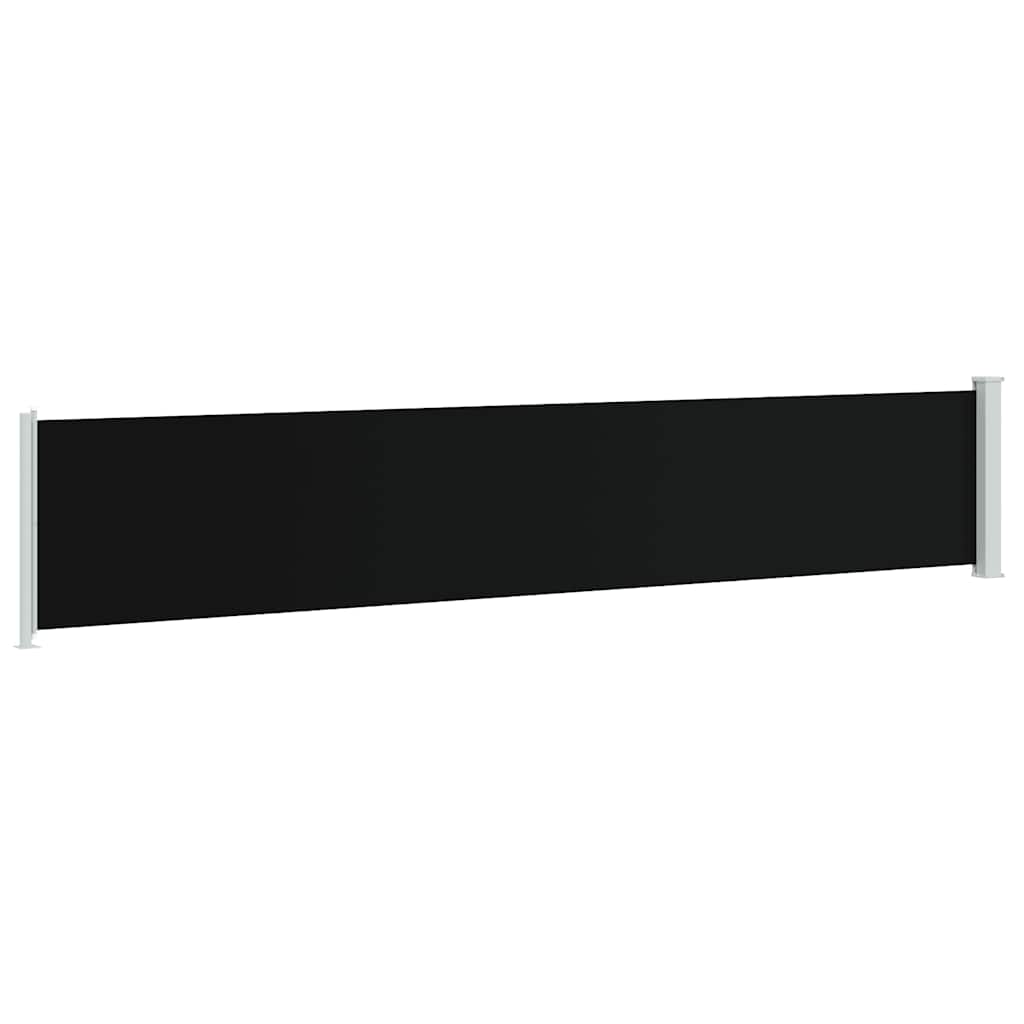 Patio Retractable Side Awning 117x600 cm Black
