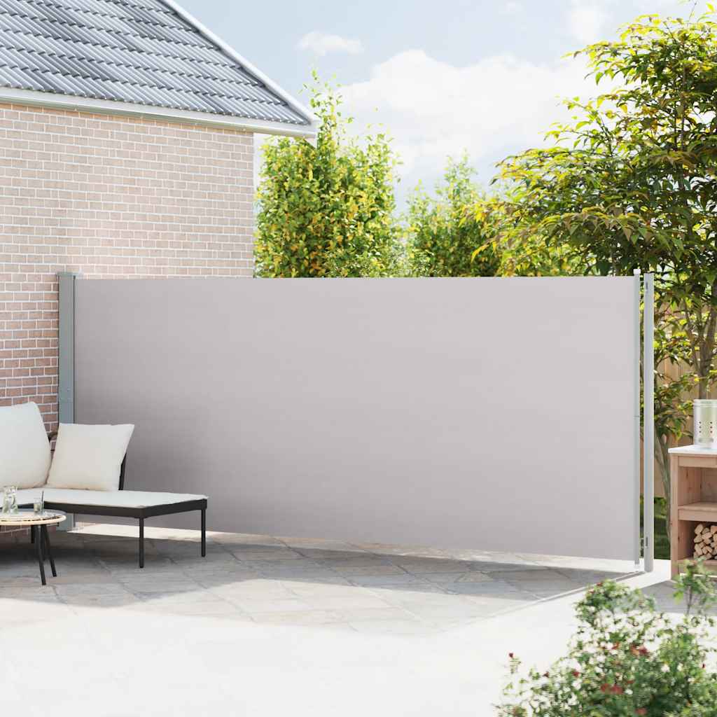 Patio Retractable Side Awning 180x600 cm Grey