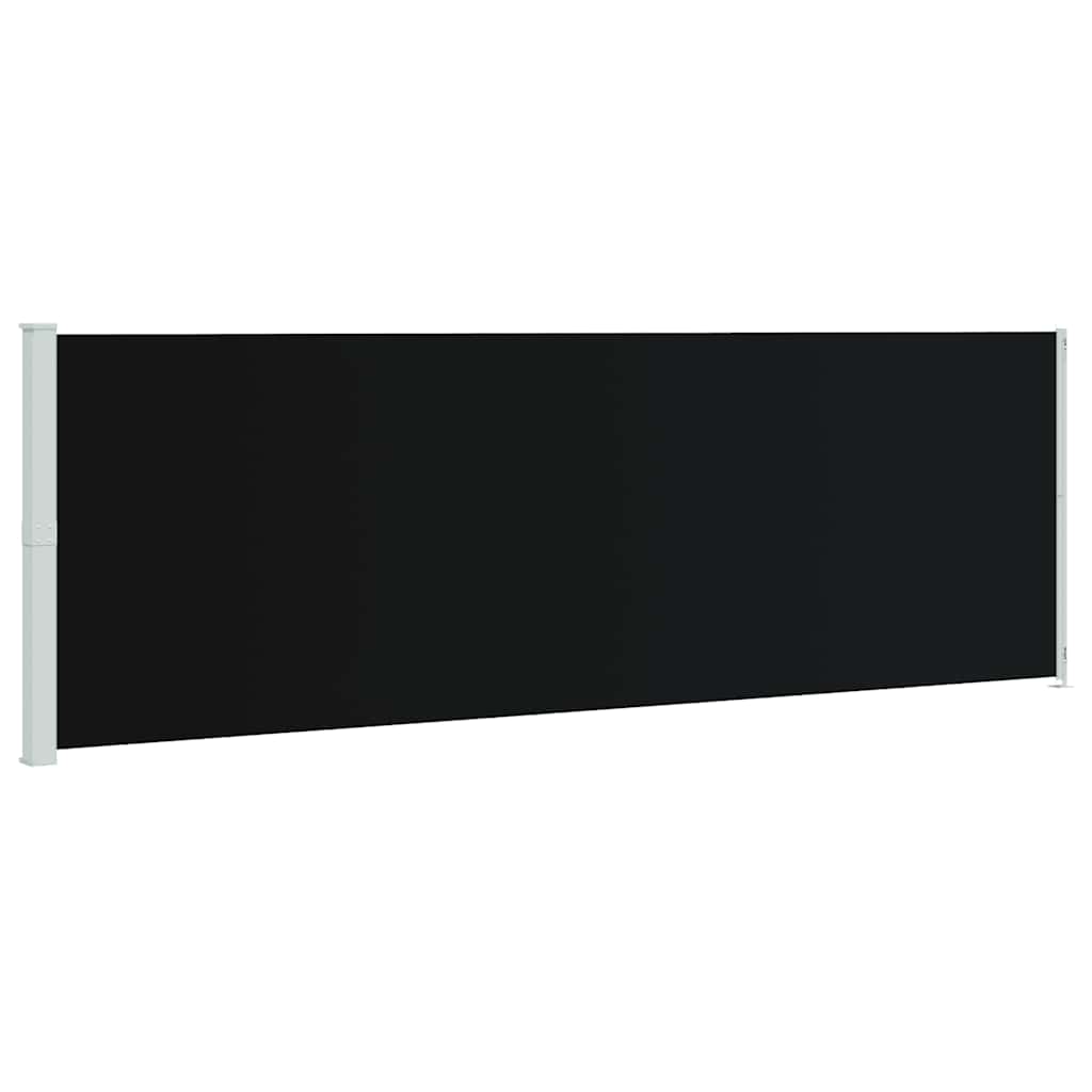 Patio Retractable Side Awning 200x600 cm Black