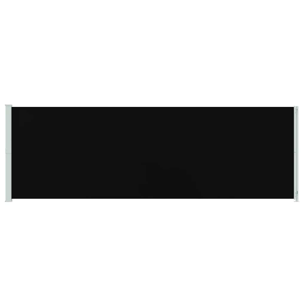 Patio Retractable Side Awning 200x600 cm Black