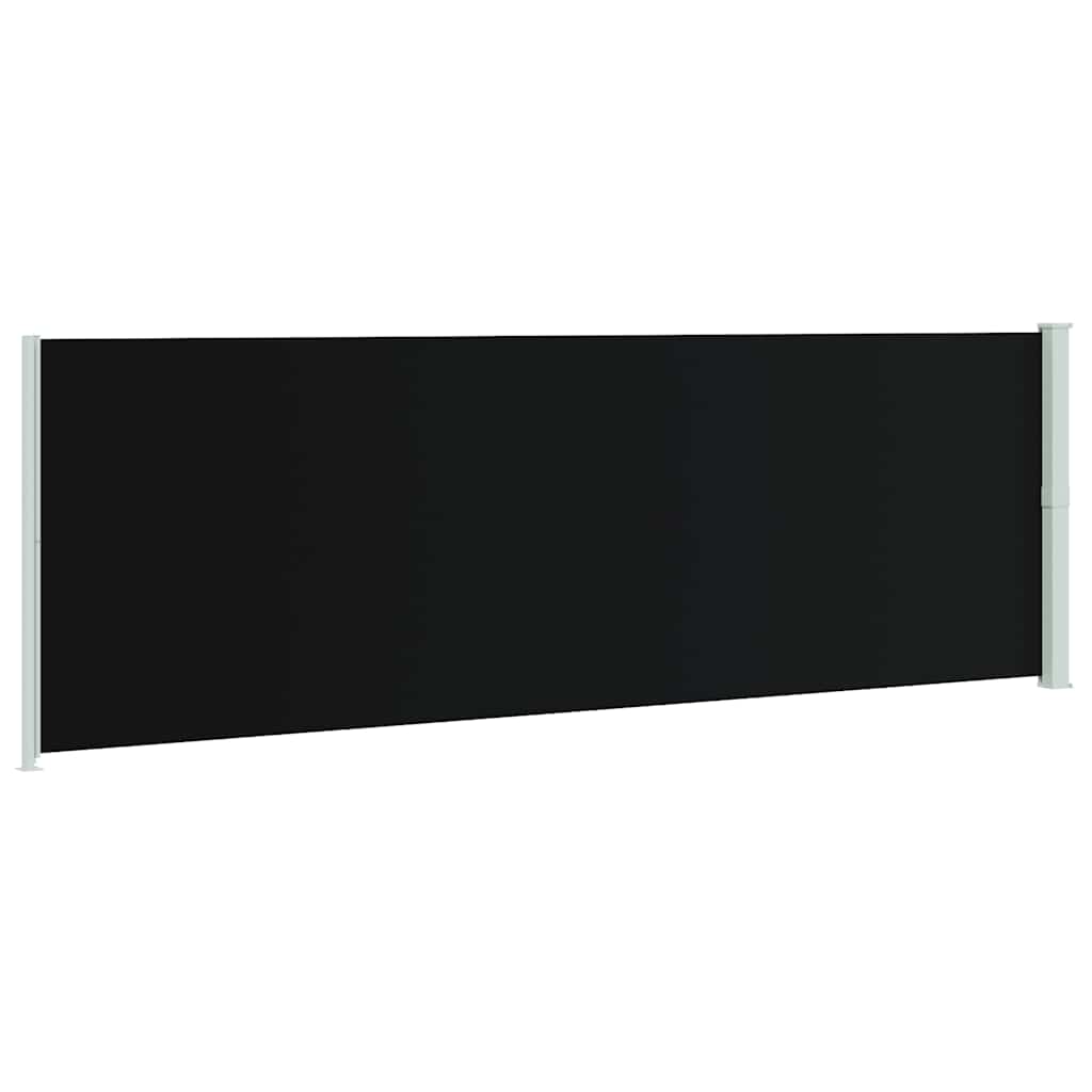Patio Retractable Side Awning 200x600 cm Black