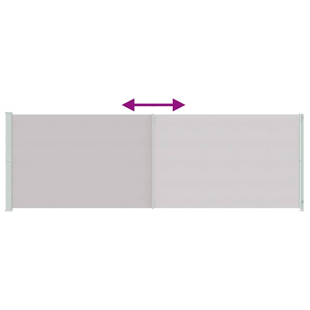 Patio Retractable Side Awning 200x600 cm Grey