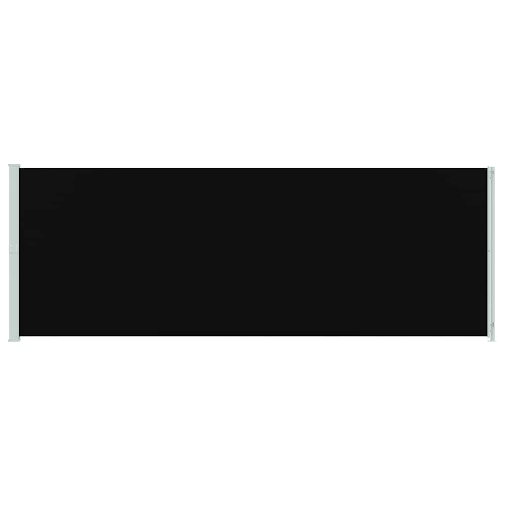 Patio Retractable Side Awning 220x600 cm Black