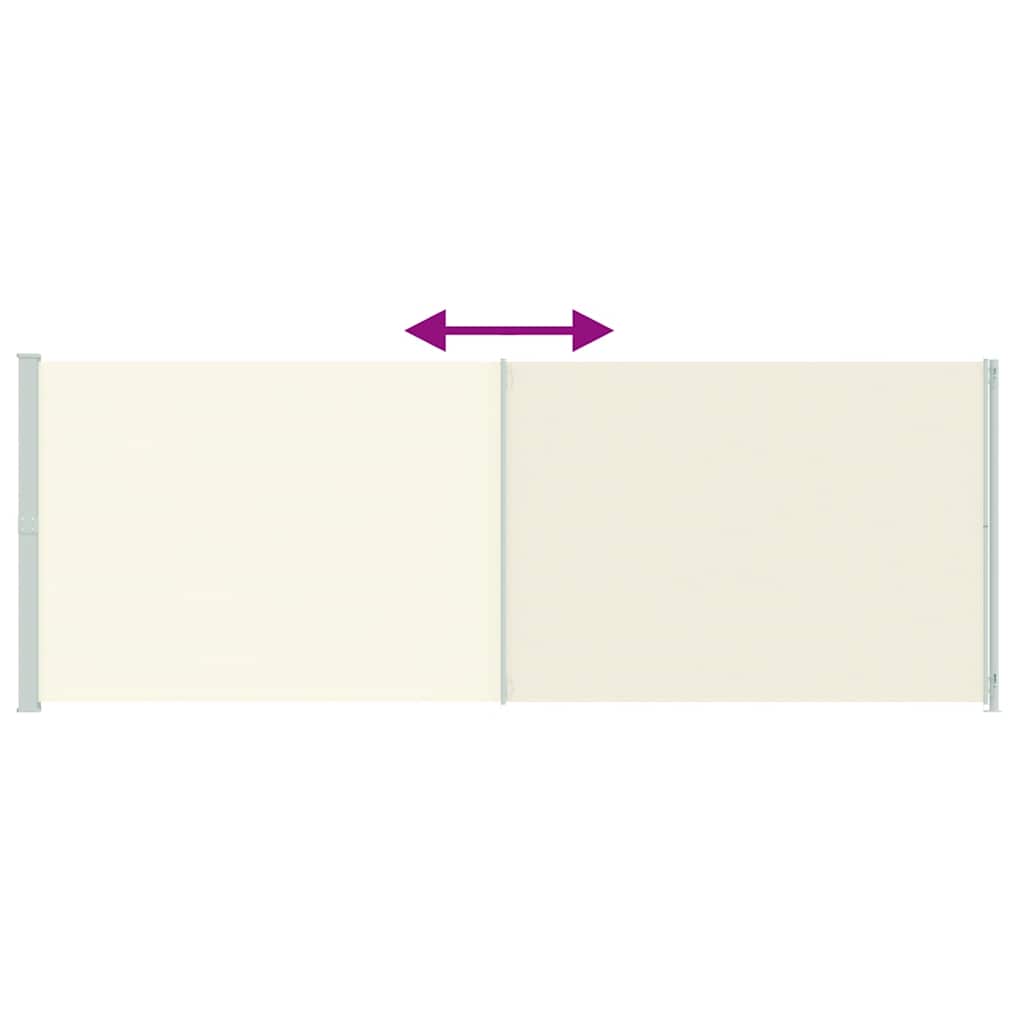 Patio Retractable Side Awning 220x600 cm Cream