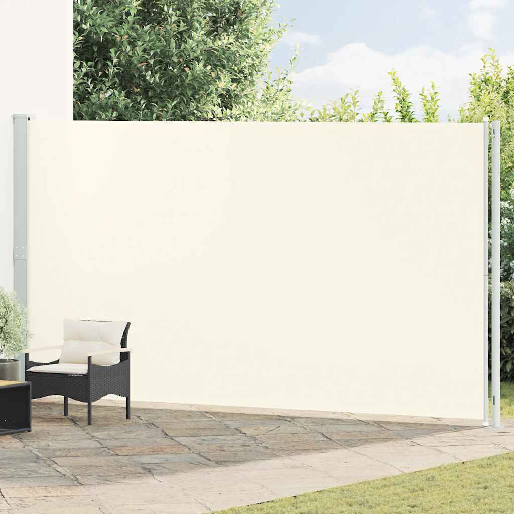 Patio Retractable Side Awning 220x600 cm Cream