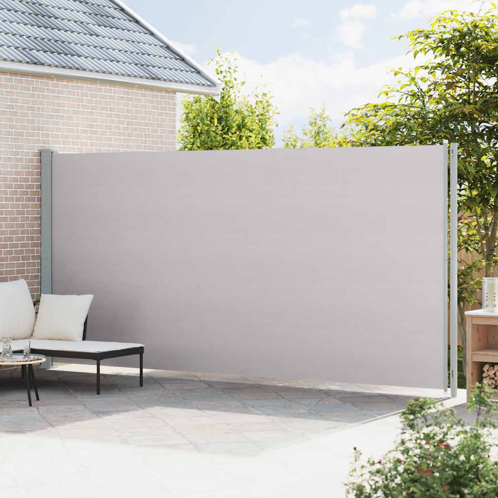 Patio Retractable Side Awning 220x600 cm Grey
