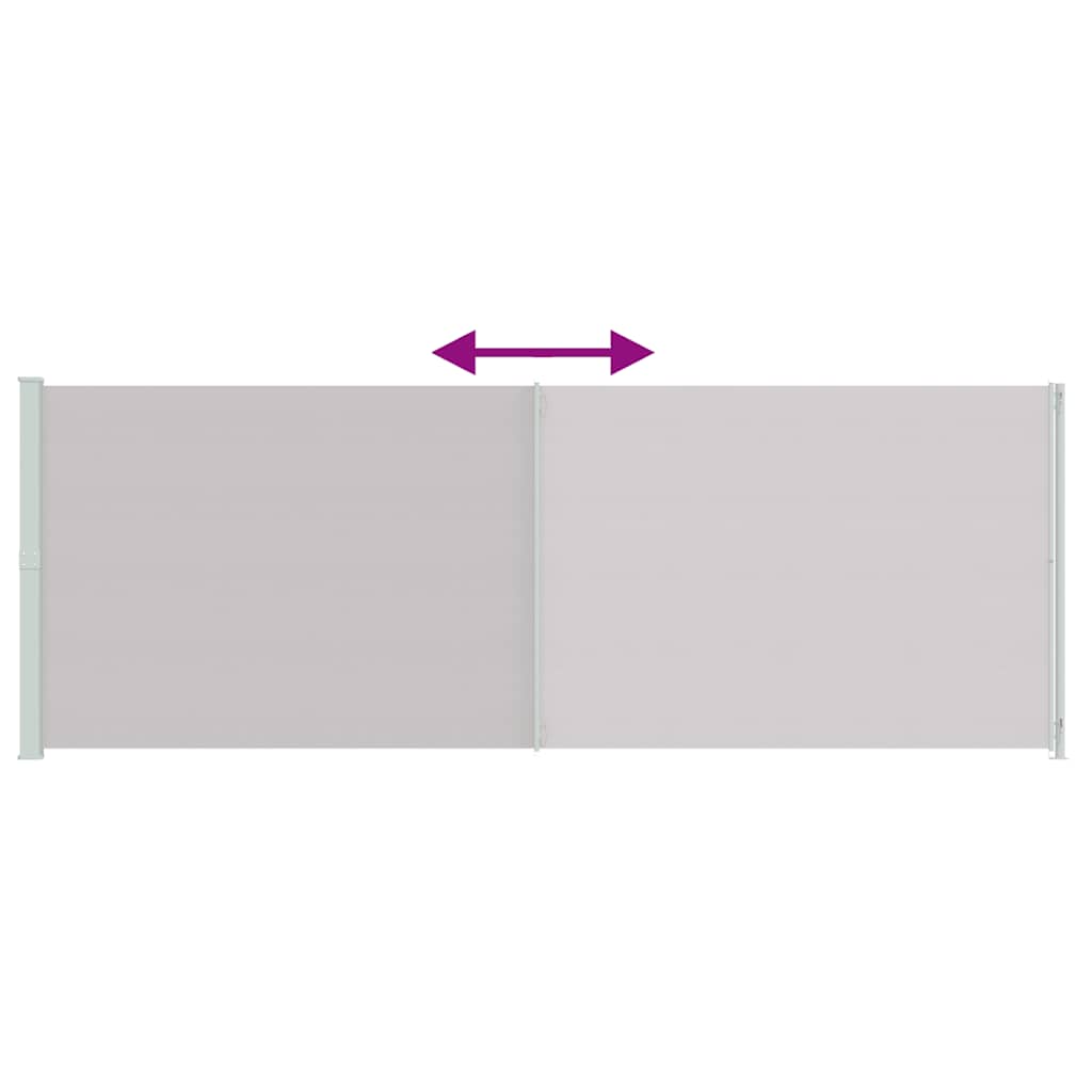 Patio Retractable Side Awning 220x600 cm Grey
