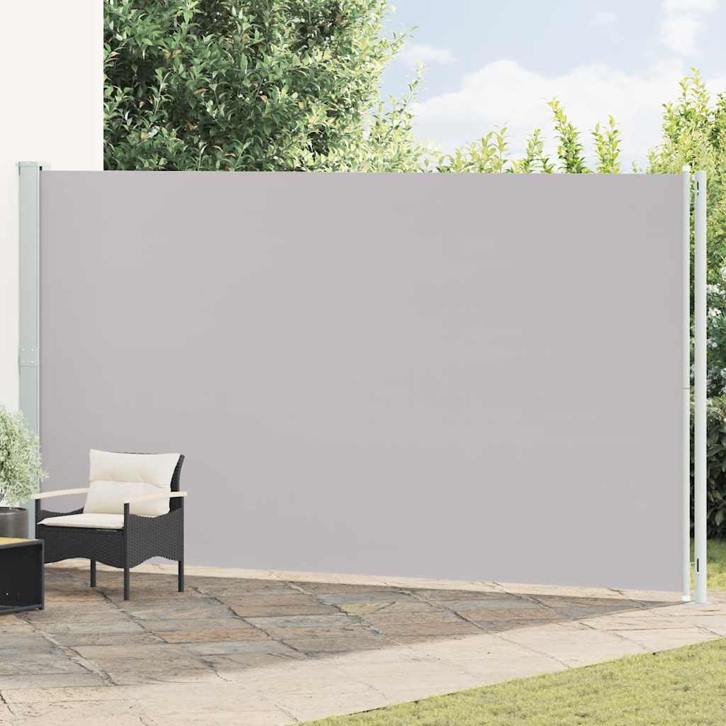 Patio Retractable Side Awning 220x600 cm Grey