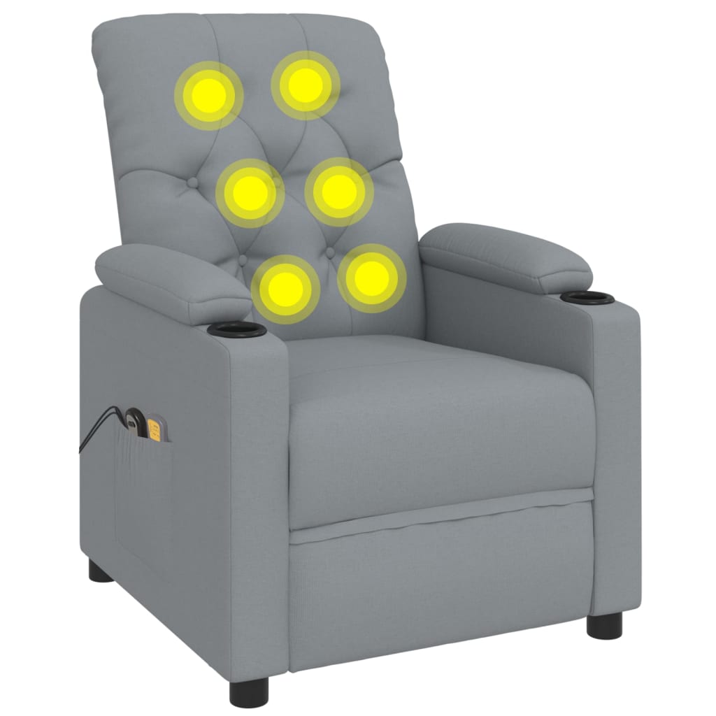 Stand up Massage Chair Light Grey Fabric