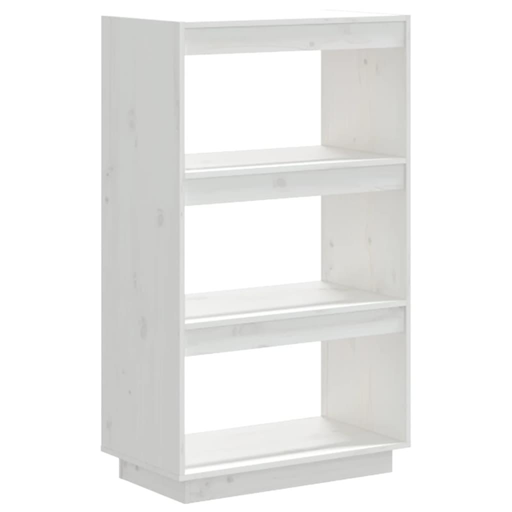 Book Cabinet/Room Divider White 60x35x103 cm Solid Wood Pine